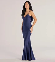 Selena V-Neck Cowl Back Mermaid Formal Dress