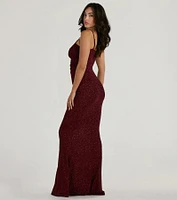 Wendy Sleeveless Mermaid Glitter Formal Dress