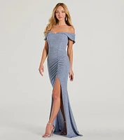 Meryl Formal Glitter Column Dress