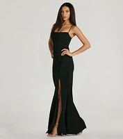 Carol Sleeveless Slit Mermaid Formal Dress