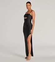 Arianna Sleeveless Cutout Long Slim Formal Dress