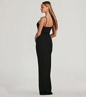 Fran Formal Crepe Sweetheart Column Dress