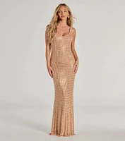Aurelia Low Back Rhinestone Bodycon Formal Dress