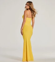 Lilliana Cowl Neck Knit Mermaid Dress