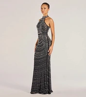 Sloane Rhinestone And Faux Pearl Mermaid Dress