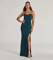 Ashley Sleeveless Bow Mermaid Formal Dress