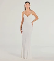 Rani Sleeveless Strappy Open-Back Beaded Mermaid Dress