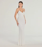 Rani Sleeveless Strappy Open-Back Beaded Mermaid Dress