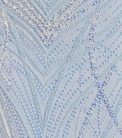 Liv Sleeveless Beaded Sequin Mermaid Dress
