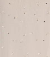 Milena Faux Pearl Mesh High Slit Mermaid Dress