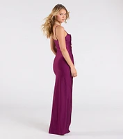 Celia Formal Cutout High Slit Column Dress