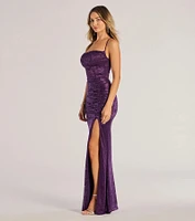 Kehlani Formal Floral Lace Slit Mermaid Dress