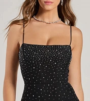 Noa Lace-Up Rhinestone Corset Mermaid Dress