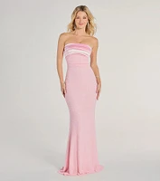 Taryn Strapless Sequin Beaded Mermaid Dress