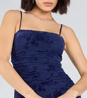 Jaymie Tie-Back Floral Velvet Mermaid Formal Dress