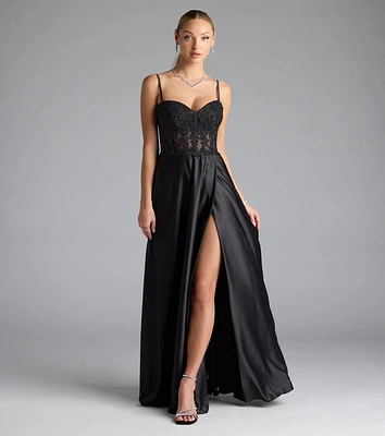 Antonina Sweetheart Corset A-Line Satin Formal Dress