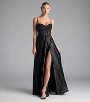 Antonina Sweetheart Corset A-Line Satin Formal Dress