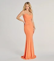 Patricia Glitter Cowl Neck Column Dress