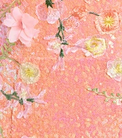 Minerva Strapless Floral Sequin Formal Dress