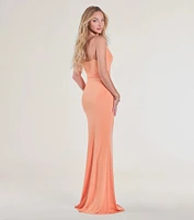 Lilliana Cowl Neck Knit Mermaid Dress