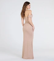 Airlie Formal Glitter Off-The-Shoulder Dress