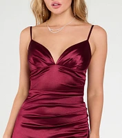Jordyn Formal Satin Mermaid Dress With Train