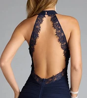 Stefania Lace Open Back Mermaid Formal Dress