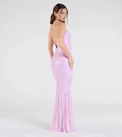 Luna Strappy Back Mermaid Sequin Formal Dress