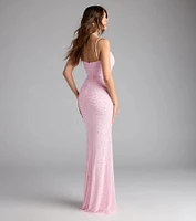 Camilla Mermaid Rhinestone Pearl Formal Dress