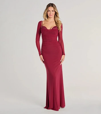 Kennedy Long Sleeve Corset Mermaid Formal Dress