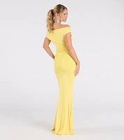 Teagan Sleeveless Cowl Neck Slim Formal Dress