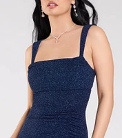 Drew Open Back Glitter Mermaid Dress