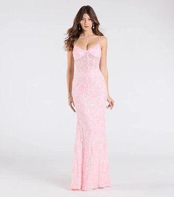 Rosalia Sweetheart Mermaid Sequin Formal Dress