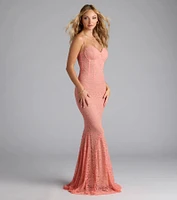 Ariella Corset Mermaid Lace Formal Dress