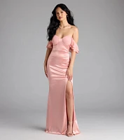 Cordella Sweetheart Mermaid Sit Satin Formal Dress