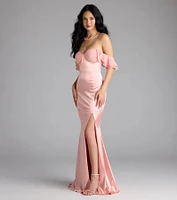 Cordella Sweetheart Mermaid Sit Satin Formal Dress