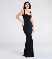 Shelia Lace-Up Mermaid Glitter Formal Dress