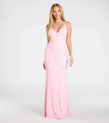 Amanda Tie-Back Mermaid Bow Formal Dress