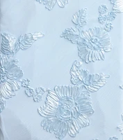 Gabi Lace-Up Floral Trim Mermaid Formal Dress