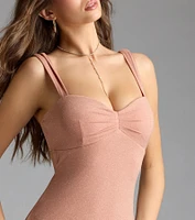 Halie Open Back Mermaid Glitter Formal Dress