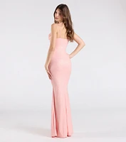Acacia Glitter Knit Cowl Neck Mermaid Dress