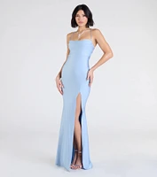 Delia Formal Cowl Neck Long Dress