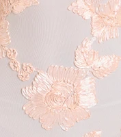 Nicollet Lace-Up Mermaid Floral Formal Dress