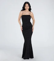 Wendy Sleeveless Mermaid Glitter Formal Dress