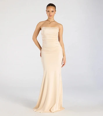 Georgina Strapless Lace-Up Mermaid Formal Dress