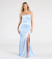 Elenora Lace-Up Mermaid Satin Formal Dress