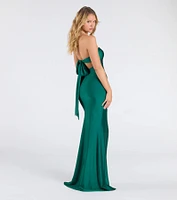 Kimberly Strapless Tie-Back Mermaid Formal Dress