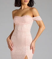 Candence Corset Mermaid Lace Formal Dress