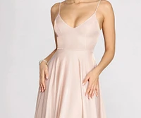 Sabrina Metallic Mesh Ball Gown
