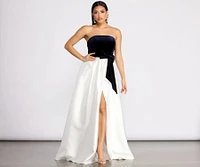 Valentina Velvet and Satin Ball Gown